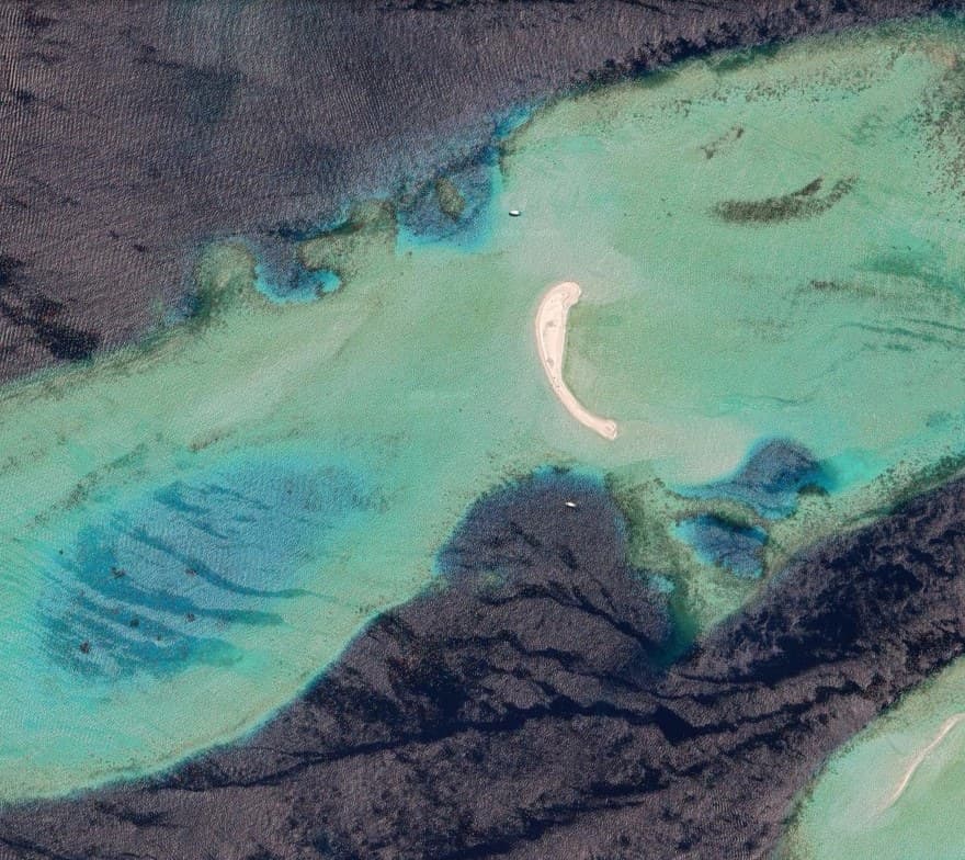 Satellite view of the Vaavu Atoll lagoon listed on page 19 of the Miliona Island Estates 2026 brochure